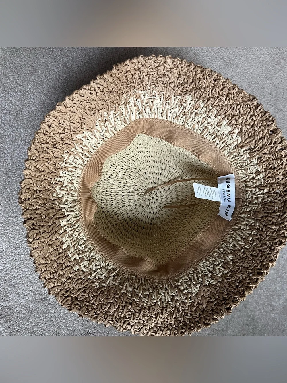 Eugenia Kim - Bailey Straw Bucket Hat | One Size, Women’s, Tan, Crochet
